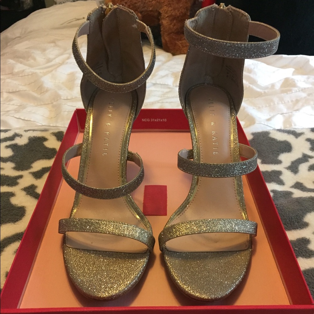 Sparkly Gold High Heels